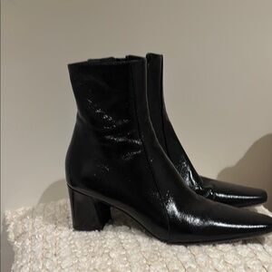 YSL Saint Laurent 2024 Booties 37.5 Ankle Boots smooth leather